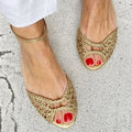 Isadora Sandali Intrecciati Dorati Comfort