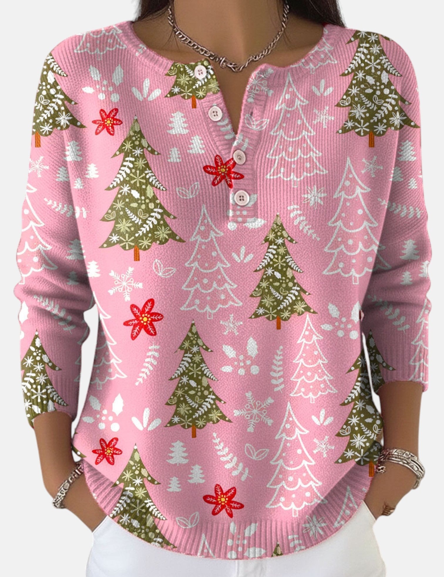 Silvia | Maglia Festiva con Bottoni