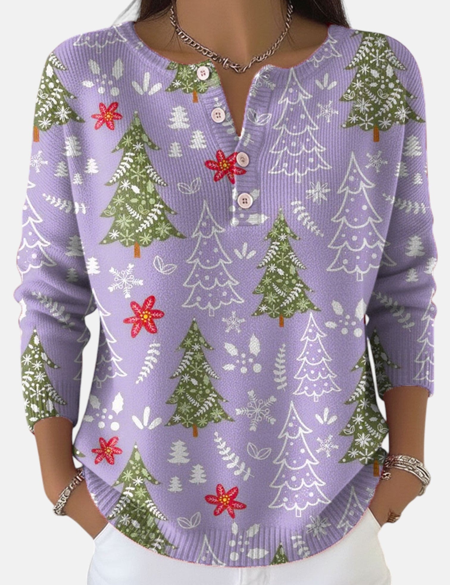 Silvia | Maglia Festiva con Bottoni