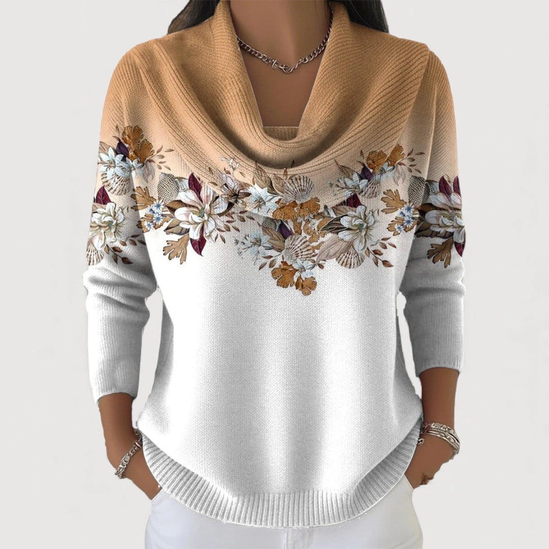 Amalia | Maglione Floreale Colletto Accogliente