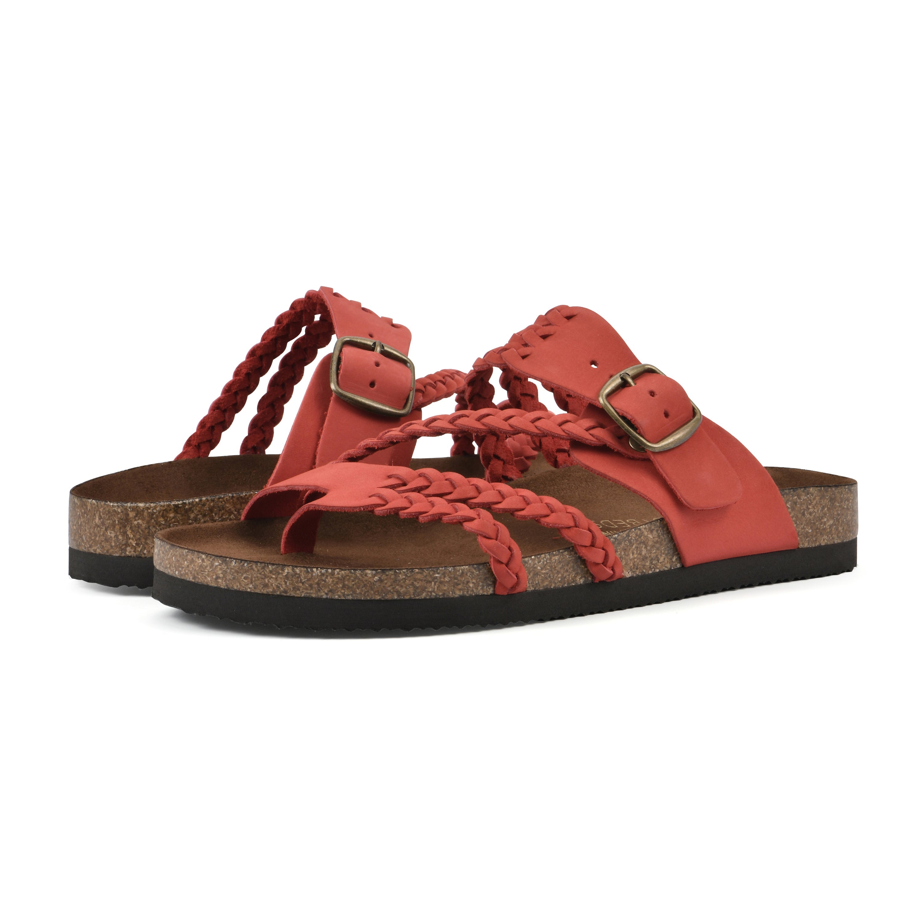 Sandali Ortopedici Hayleigh – Rosso Pelle