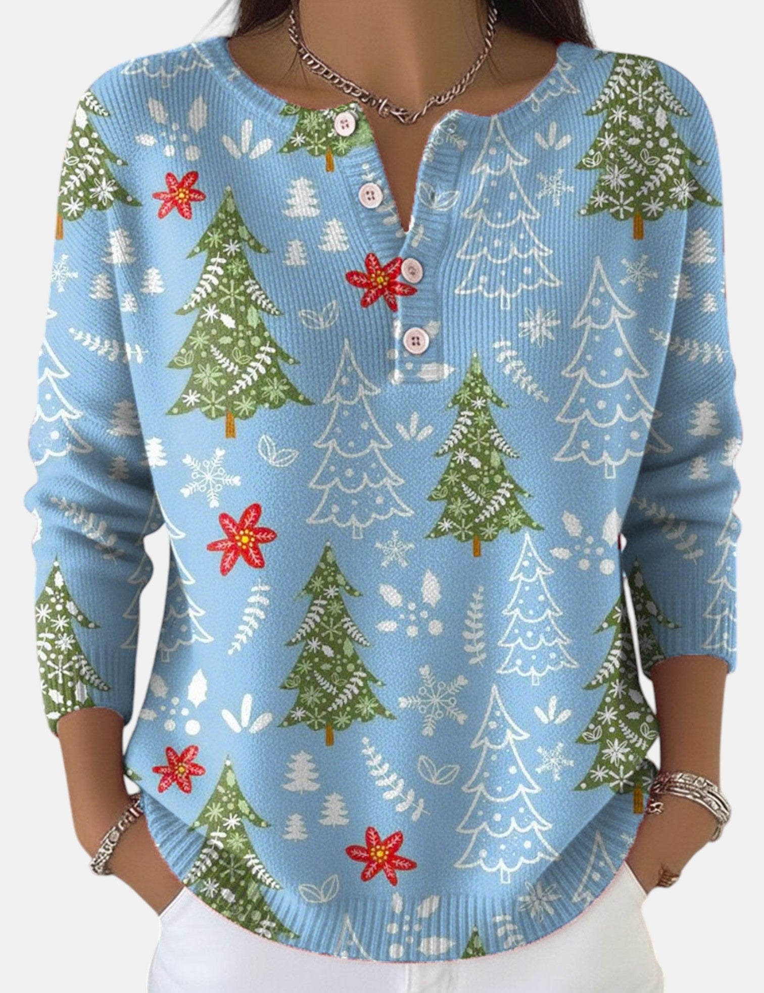 Silvia | Maglia Festiva con Bottoni