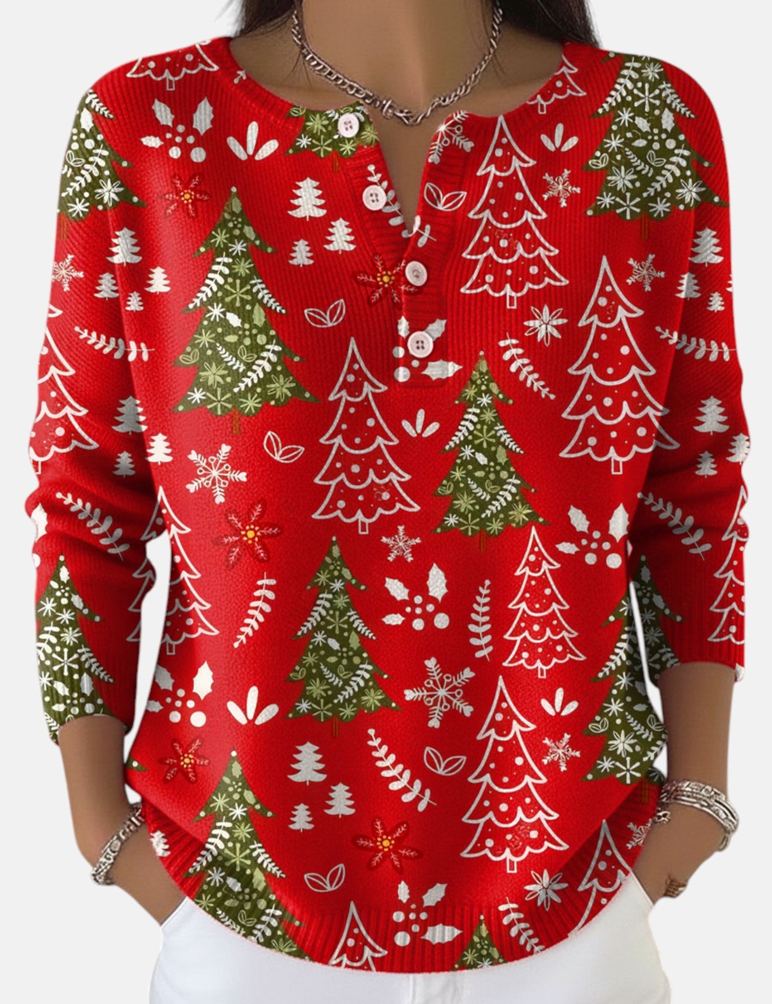 Silvia | Maglia Festiva con Bottoni